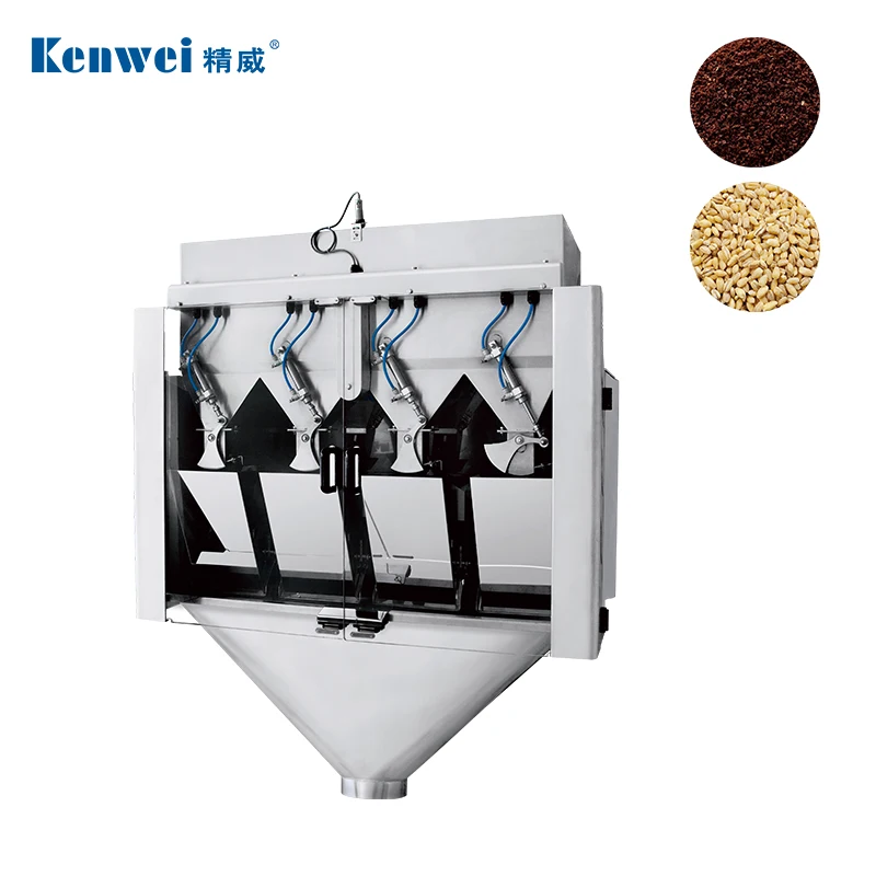 4 Head High Speed Linear Weigher for Weighing Sesame Seasoning Powder Salt Granules 200-4000g