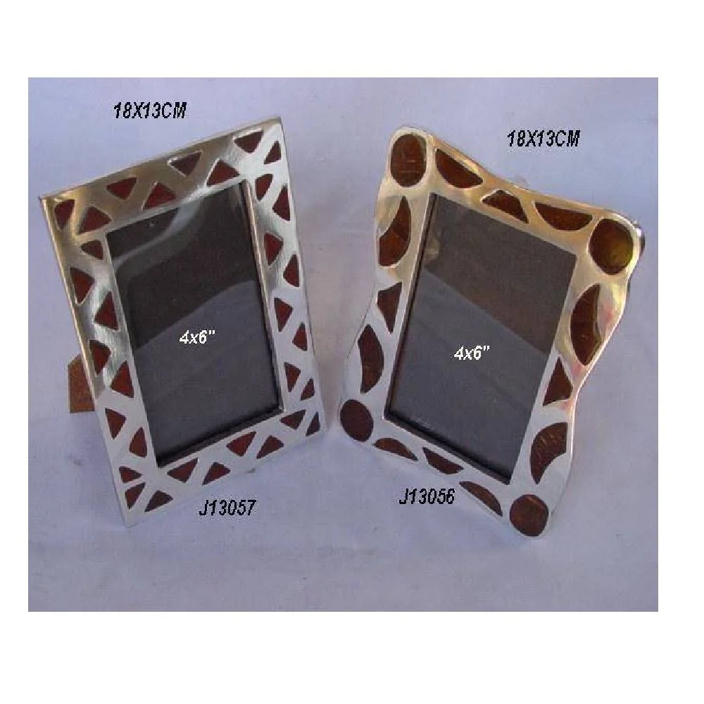 High Quality Metal Picture Photo Frame with Steel and Brass Weaving Table Top Desk Photo Frame Decorative Picture Photo Frame