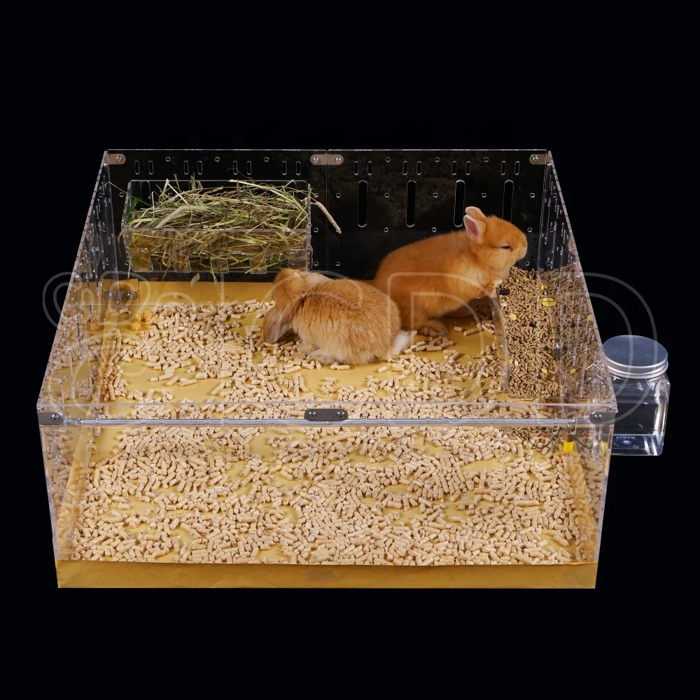 Indoor acrylic portable transparent diy pet playpen small animal fence guinea pigs rabbits kennel crate fence pet playpen