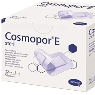 Cosmopor-E Sterile Absorbent Adhesive Dressing,  5cmx7.2cm  Packs of 50