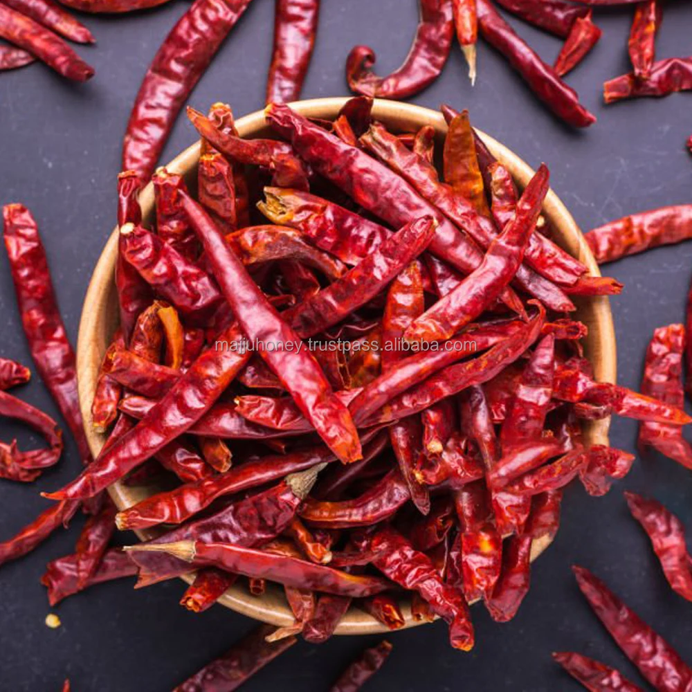 Dehydrated Crushed Teja Dried Red Chili from India without Stem Seasoning Sensation and Hot Spicy