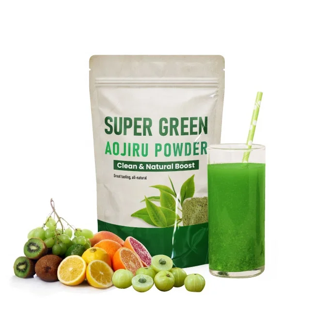 Probiotic-Rich Super Slimming Berries Green tea Comprehensive vegetable & fruit enzymes Barley seedlings Detox Juice Powder