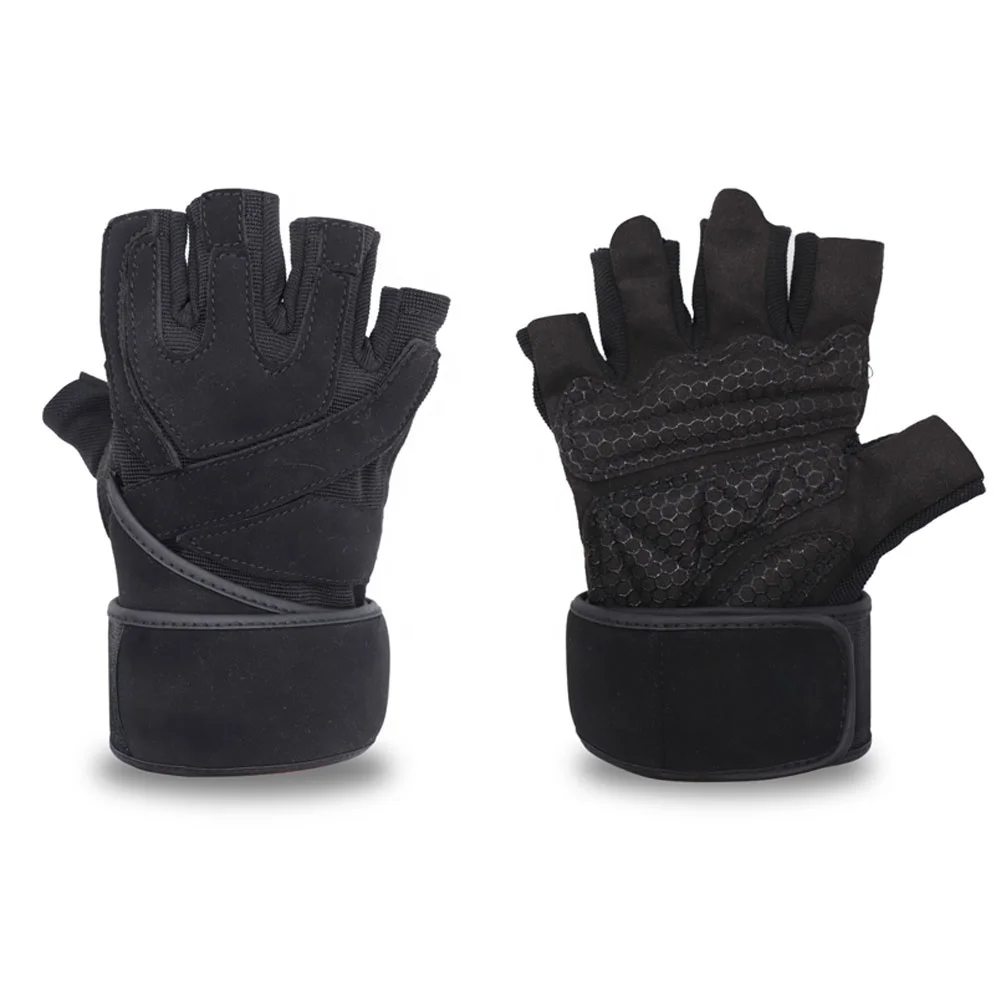 Best selling custom logo Half Finger Fitness Gloves Anti Slip Shockproof PU motorcycle racing gloves