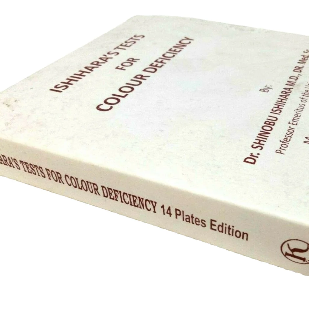 Ishihara Test Book For Color Blindness 38 Plates Optometry Equipment 38 Plates / 14 Plates/ 24 Plates best quality free shipping