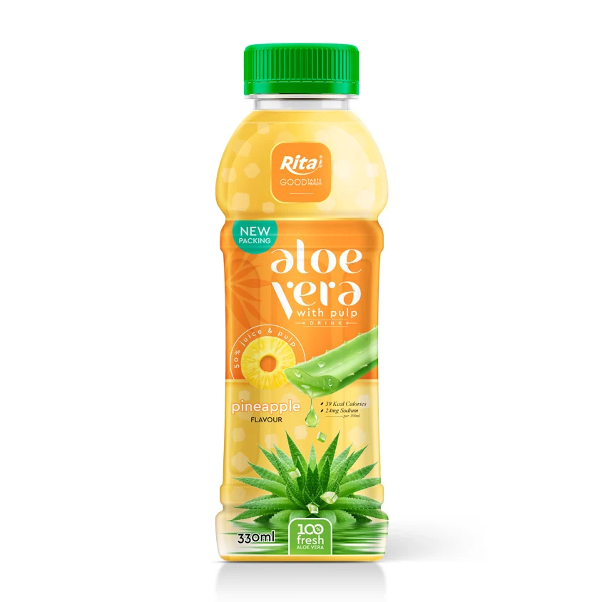 Vietnam Good Taste Refresh Body Price 330 ml Pet Bottle Aloe Vera Juice With Apple