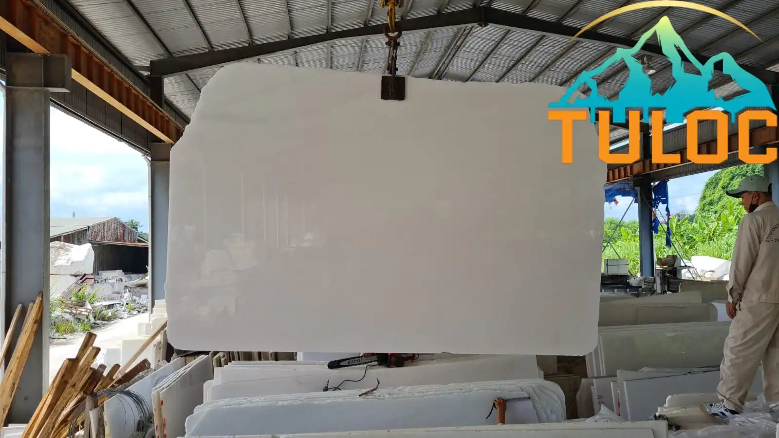 CRYSTAL WHITE MARBLE SLAB COUNTERTOP FLOOR STONE ONYX