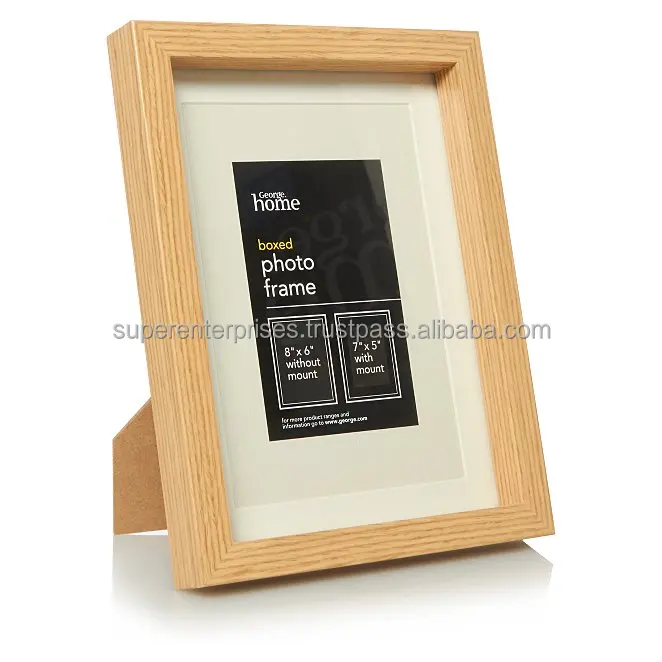 Natural Wooden Photo Frame Multiple Theme Design Custom Logo Design Available