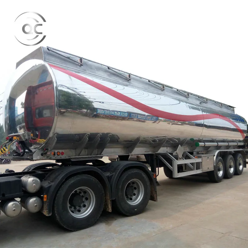 3 Axles 42Cbm 50000 Liters Aluminum Oil Fuel Tanker Semi Trailer 3Axle 4Axle 45000Liters 50000 Litres Oil Tanker Semi Trailer
