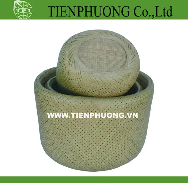 Vietnam Eco-friendly Woven bamboo storage basket/ Bamboo Laundry basket handicraft