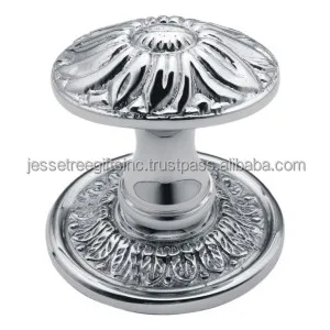 Metal Door Stopper Round Shape With Silver Powder Coating Finishing Best Quality With Rubber Top For Building Hardware