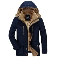 Thicken Warm Cotton Padded Jackets Hooded Windbreaker Parka winter browns mens jacket denim plus size denim bomber jacket