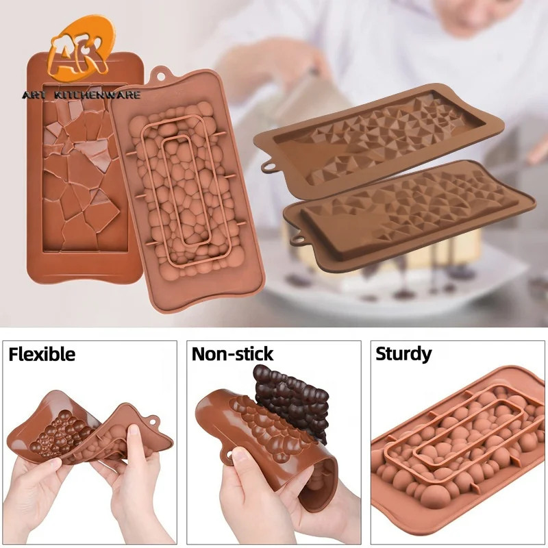 AK Love Letter Silicone Moldes de Silicona de Barra de Chocolate Moulds Silicone Chocolate Bar Tools Chocolate Silicone Mold