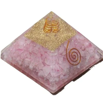 Wholesale Orgonite Pyramid | Large rose quartz orgone pyramid | Bulk Orgone pyramid