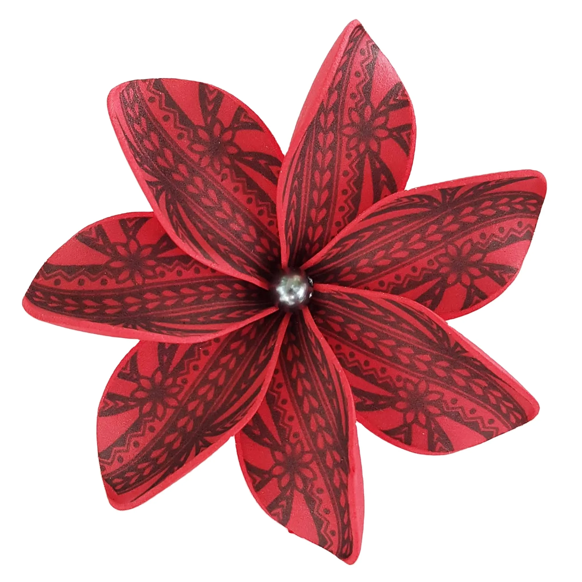 Best seller good quality Handcraft Handmade artificial tahitian foam flower with special tattoo and color pattern
