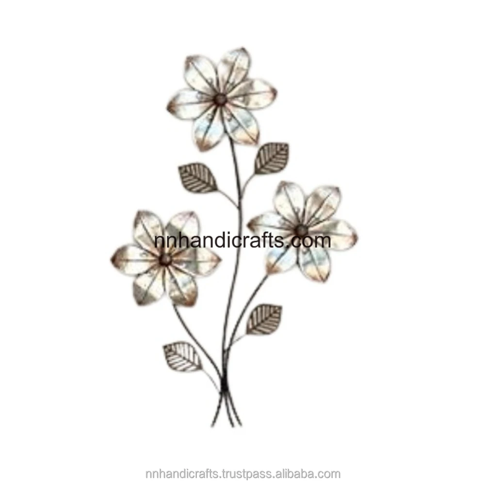 Factory Wholesale Customized Logo Steel Metal Iron Black Grey Golden Powder Coated Leaf Decorative Accents office decoration Hom