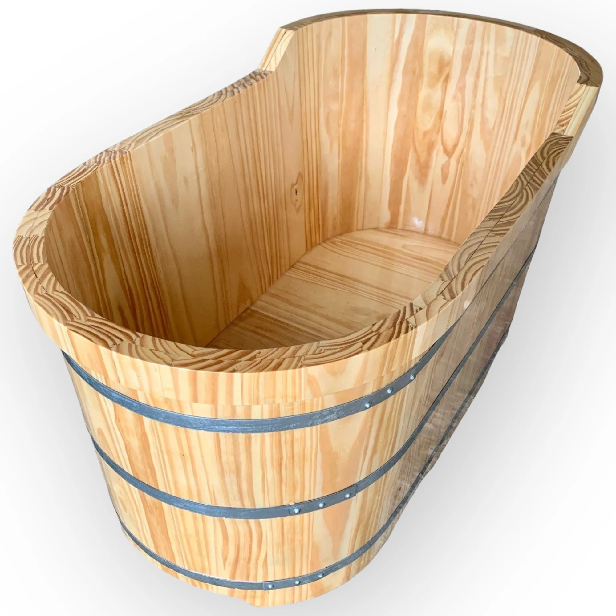 Hot sale High Quality Custom Made Round Wooden Frame Bathtub/ Natrual Wooden Barrel Bath Tub For Spa Villa From Vietnam