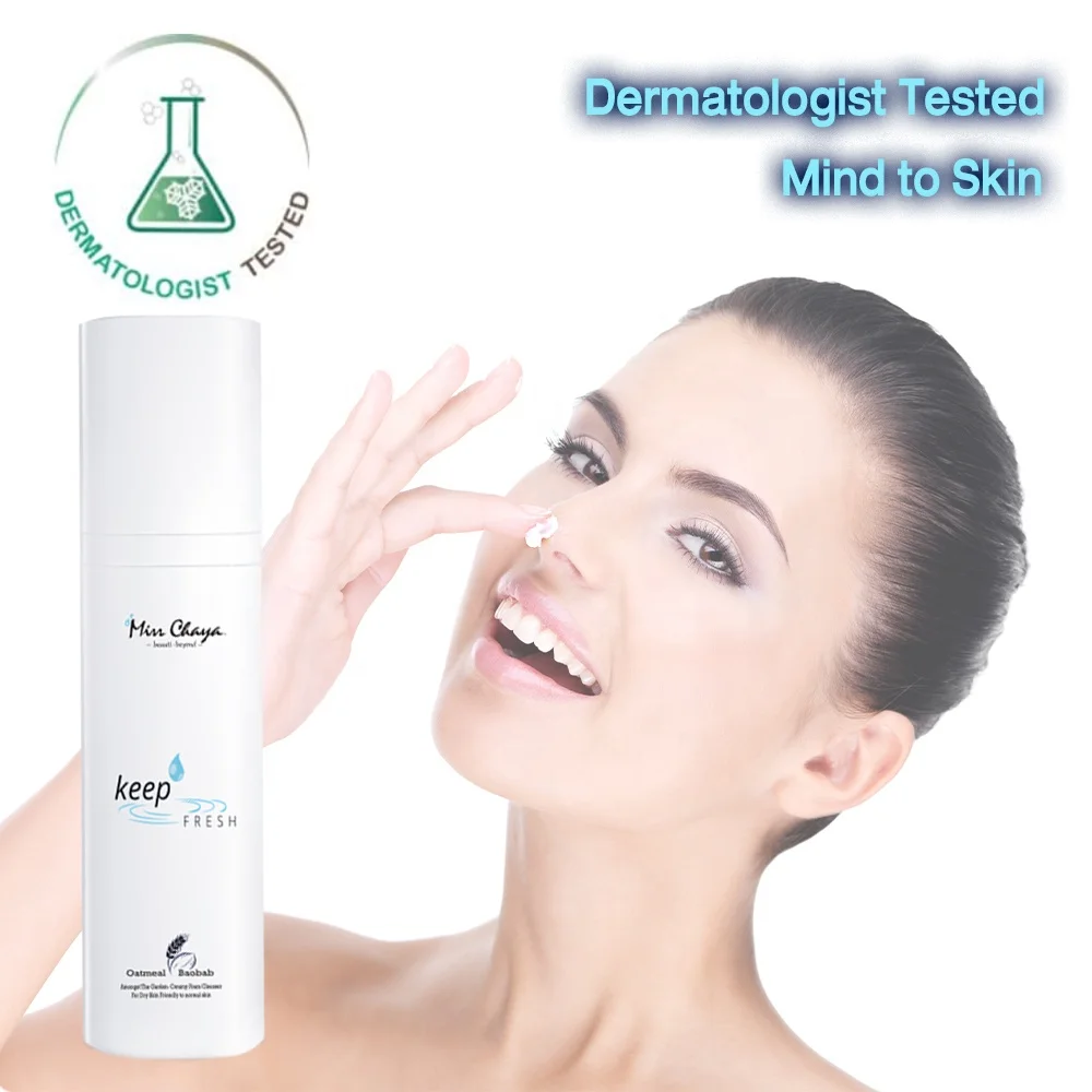 MISS CHAYA Bio organic Creamy Foam Face Wash Oatmeal Baobab Fruit Green Tea Thailand Beauty Products European Certificate Hot