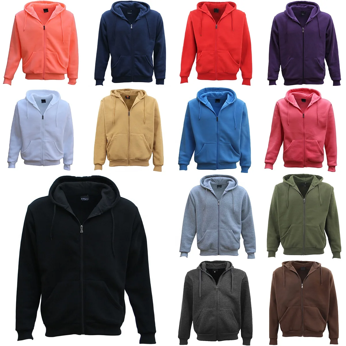 2024 Industry Trending Multi color Long Sleeve Embroidered European Style Unisex Heavy Weight Hoodie