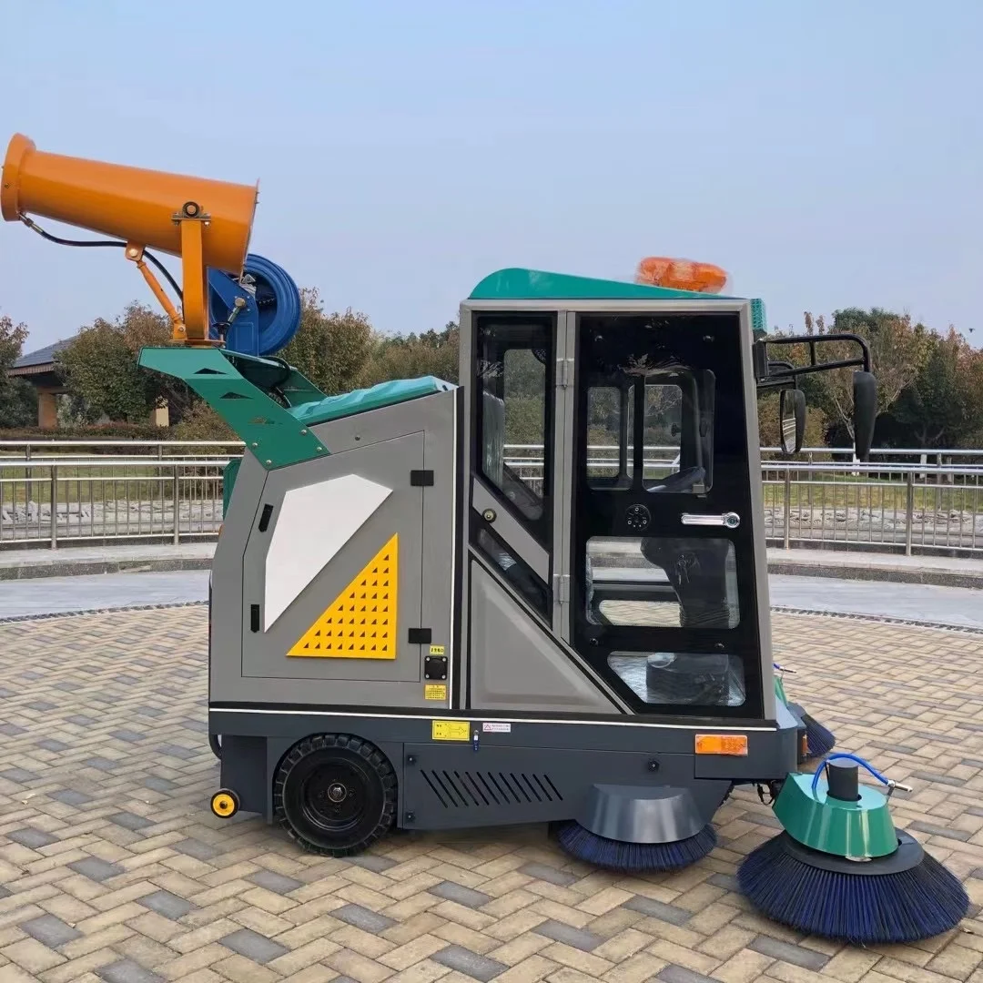 Hot Driving Type Road Sweeper Industrial wholesale electric battery operated Sweeper Floor Cleaner Machine Ride On Floor sweeper