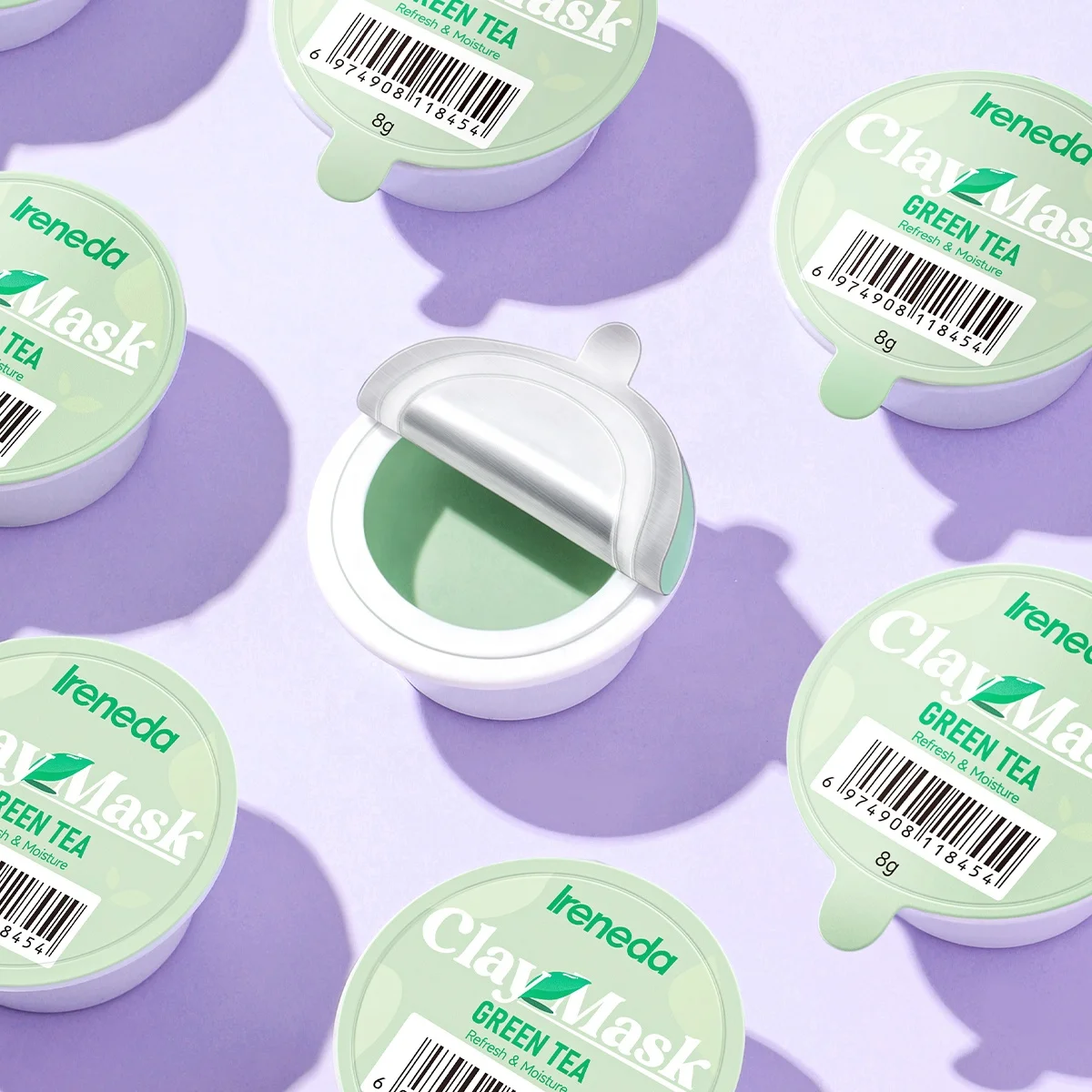 IRENEDA IR02 Facial Green Tea Mask Remove Pore Deep Cleansing Moisturizing Peel Off Clay Face Mask