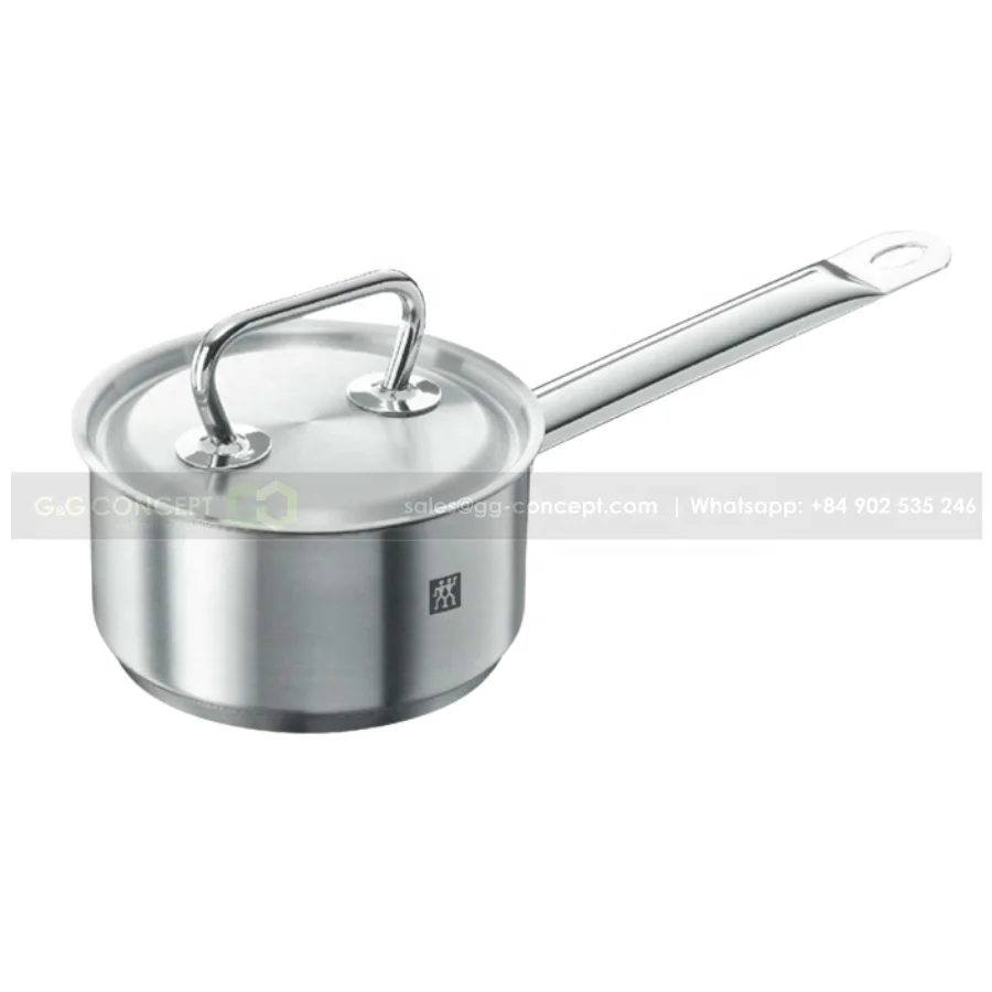 Stainless Steel Pan With Lid And Bottom 3 Layers Suitable For All Types Of Stoves, Wholesale Stainless Steel Pan With Lid Cheap