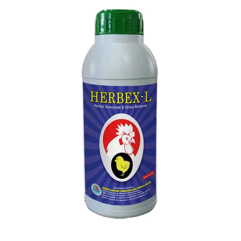 HERBEX L stimulates immunities enhances vaccine response and promotes better growth and productivity in poultry and aquaculture.