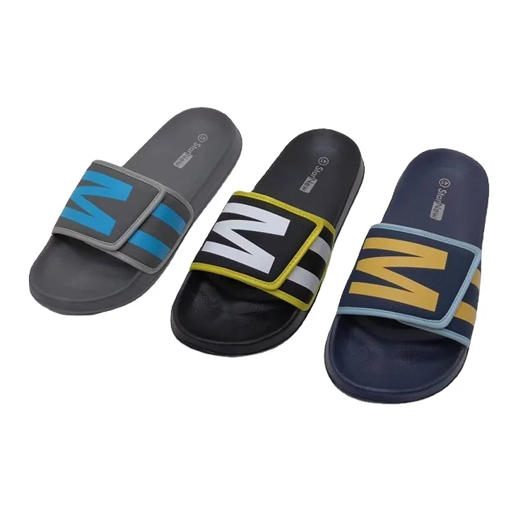 Wholesale Indoor Slides Slippers PVC Summer Men Casual Slippers Shoes OEM Custom Outdoor EVA Sandals Summer Pu Men Sole Men Male