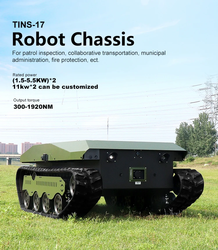TinS-17 robot platform chassis with handheld remote controller for industry robot
