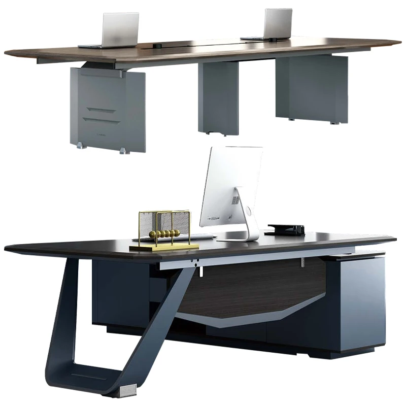 Металлический прямоугольный Овальный современный офисный стол для конференц-зала руководитель комбинированный руководителя