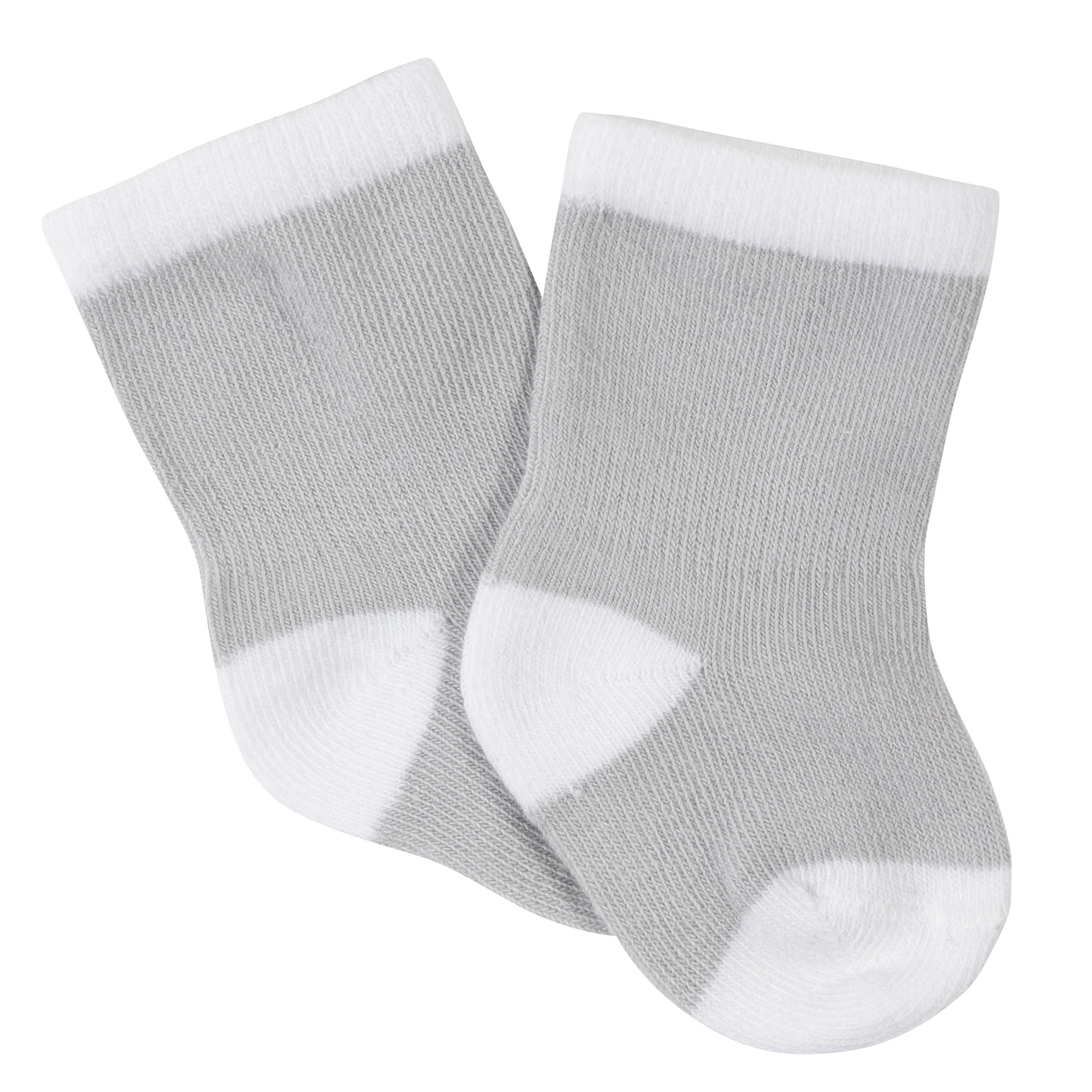Gerber Unisex Crew Socks for Newborns 0-3 Months Baby Animals Wiggle Proof Jersey 6-Pack for Girls