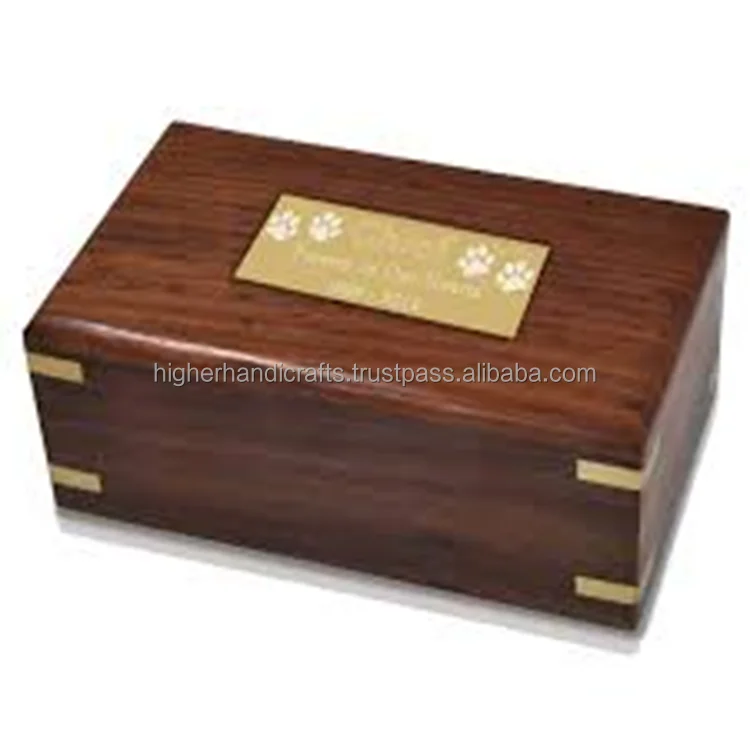 Celtic Cross Wood Cremation Urn for Ashes Cherry Finish Square Shape Human & Pet Burial Urns Funeral Supplies
