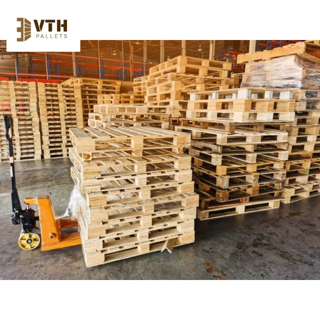 Buy 4-Way Wooden Pallets in Bulk Affordable Sturdy Pallets for Warehousing and Logistics Made In Vietnam