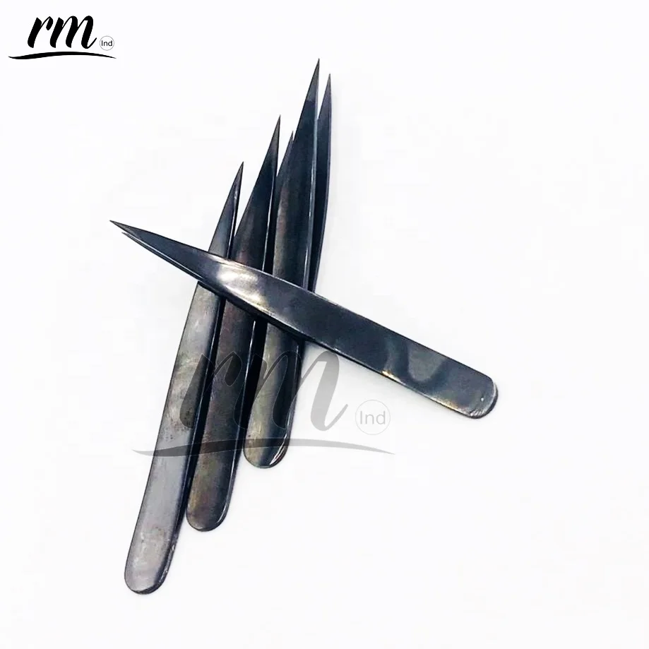 Черный плазменный пинцет для бровей из нержавеющей стали лучшее качество низкая цена изысканный стиль все цвета в наличии и упаковке