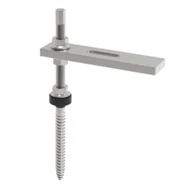 Solar Roof Double Threaded Hanger Bolt Solar Mounting System  Solar Roof Bracket Pitched Tin Roof Adjustable Stud L Foot