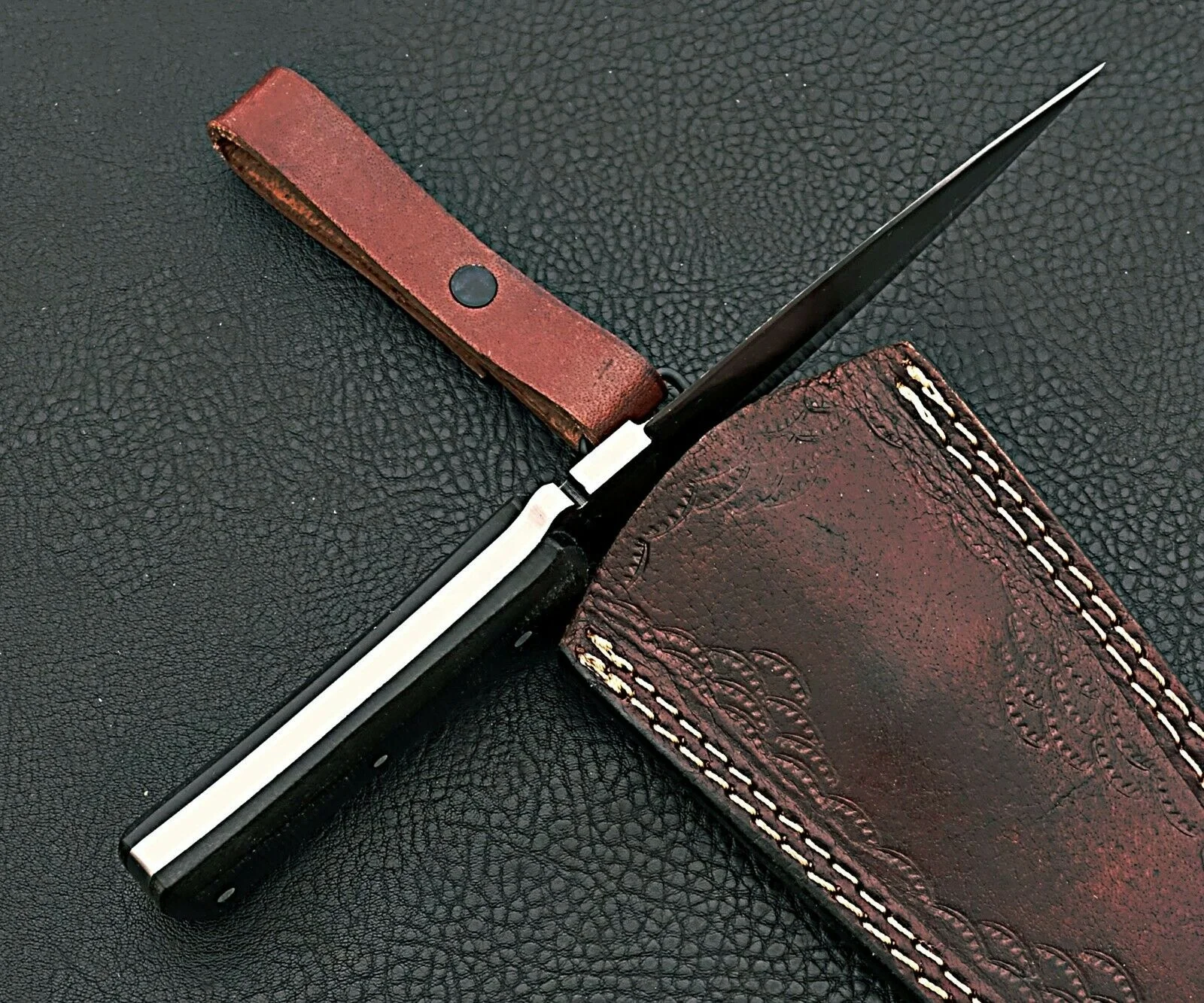 Beautiful Sizzco Stainless Steel Fixed Forged Blade Hunting Camping Knife Gift For Him Handle Acrylic Resin