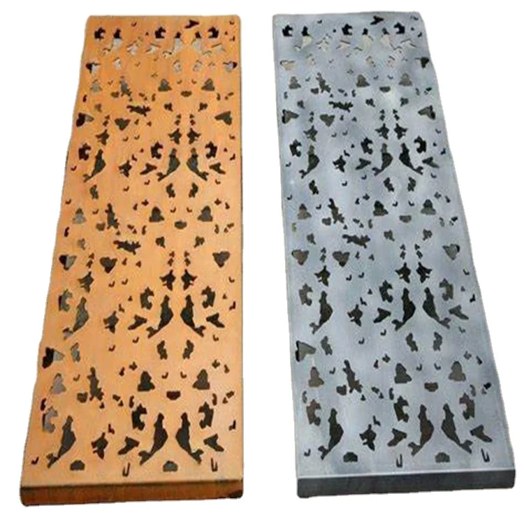 laser cut metal aluminum iron stainless steel decorative grille room divider partition panel