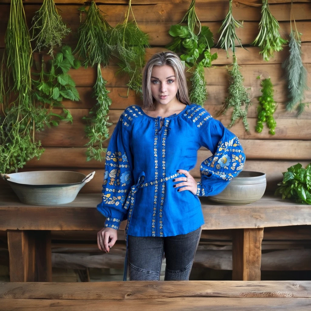 Женская блузка с вышивкой