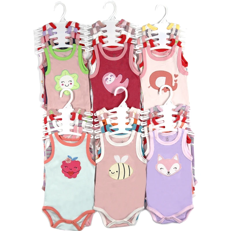 Newborn baby clothes custom logo color Infant Bodysuit Romper Clothes Cotton Baby Onesie Factory Wholesale Popular Outfit 0-24M