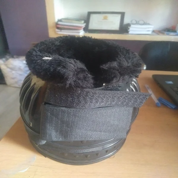 Horse Boot online FAUX FUR LINED OVERREACH BELL BOOT MADE RUBBER affordable price with hook and loop closures Manufacturers