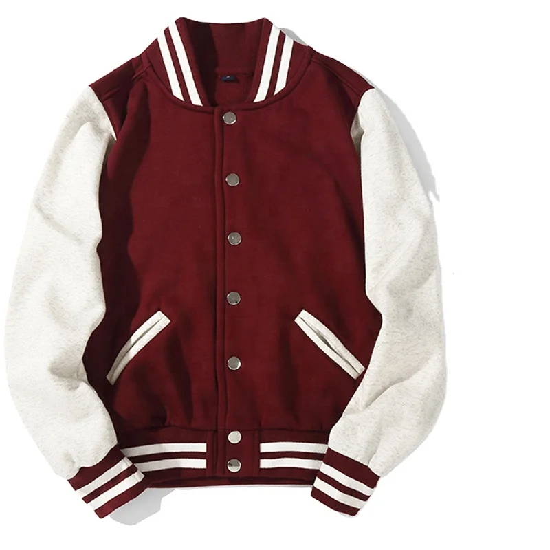 Wholesale Custom latest designs Long Sleeve Baseball Varsity Jacket Men Plain Blank Varsity Letterman Jackets