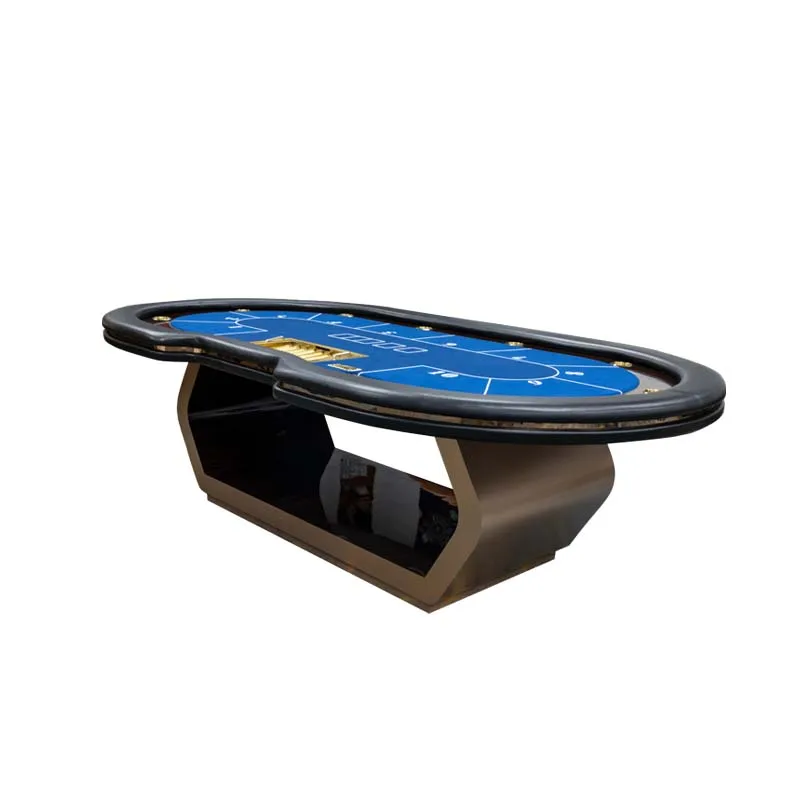 AOBO Top Gambling Customized Casino Luxury Solid Wood Texas Poker Table with LED Lights