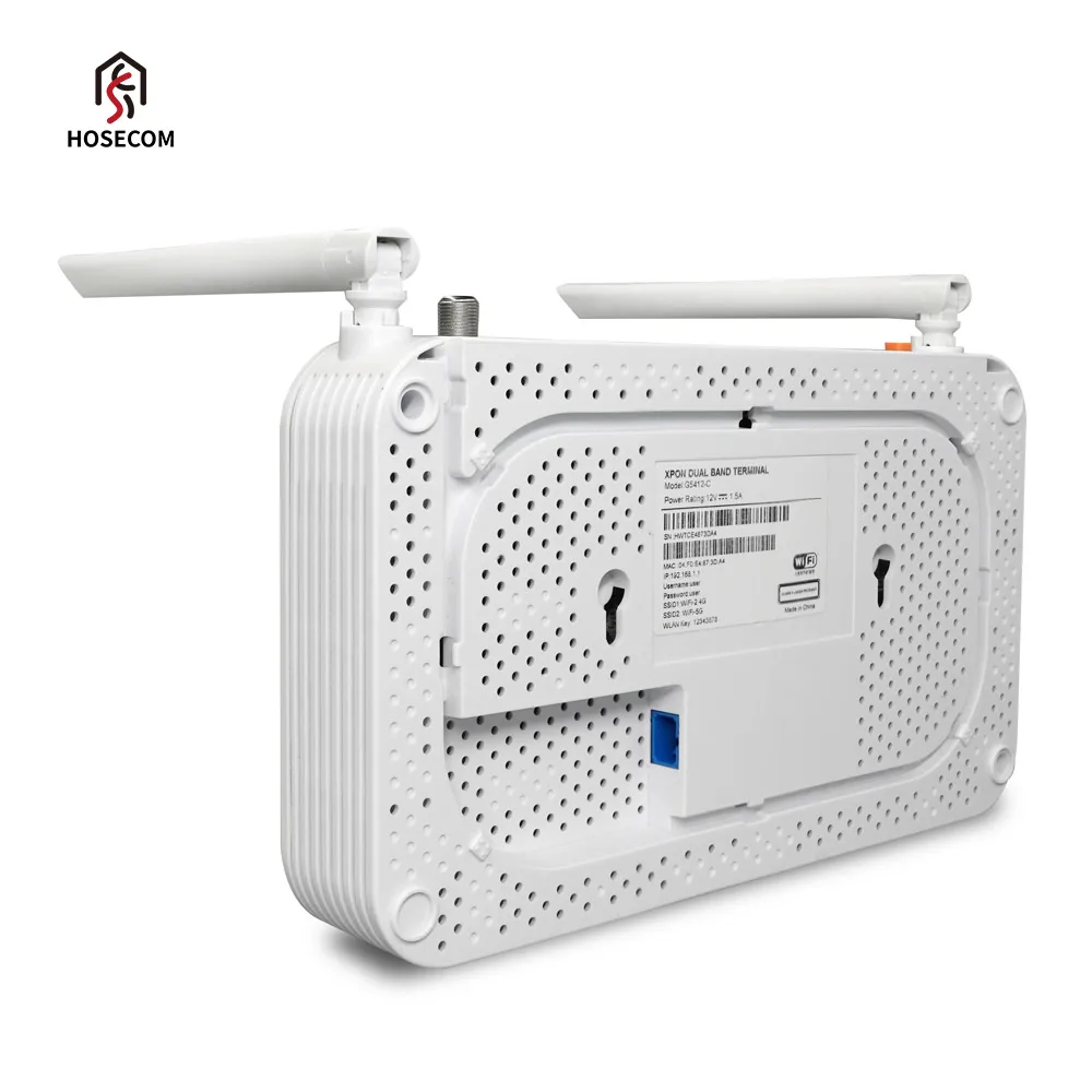 Dual Band CATV ONU AC1200 2.4G 5G Dual Band Wifi5 Optical Network Unit Xpon ONU 4GE VoIP CATV ONT Fiber Modem Router G5412C