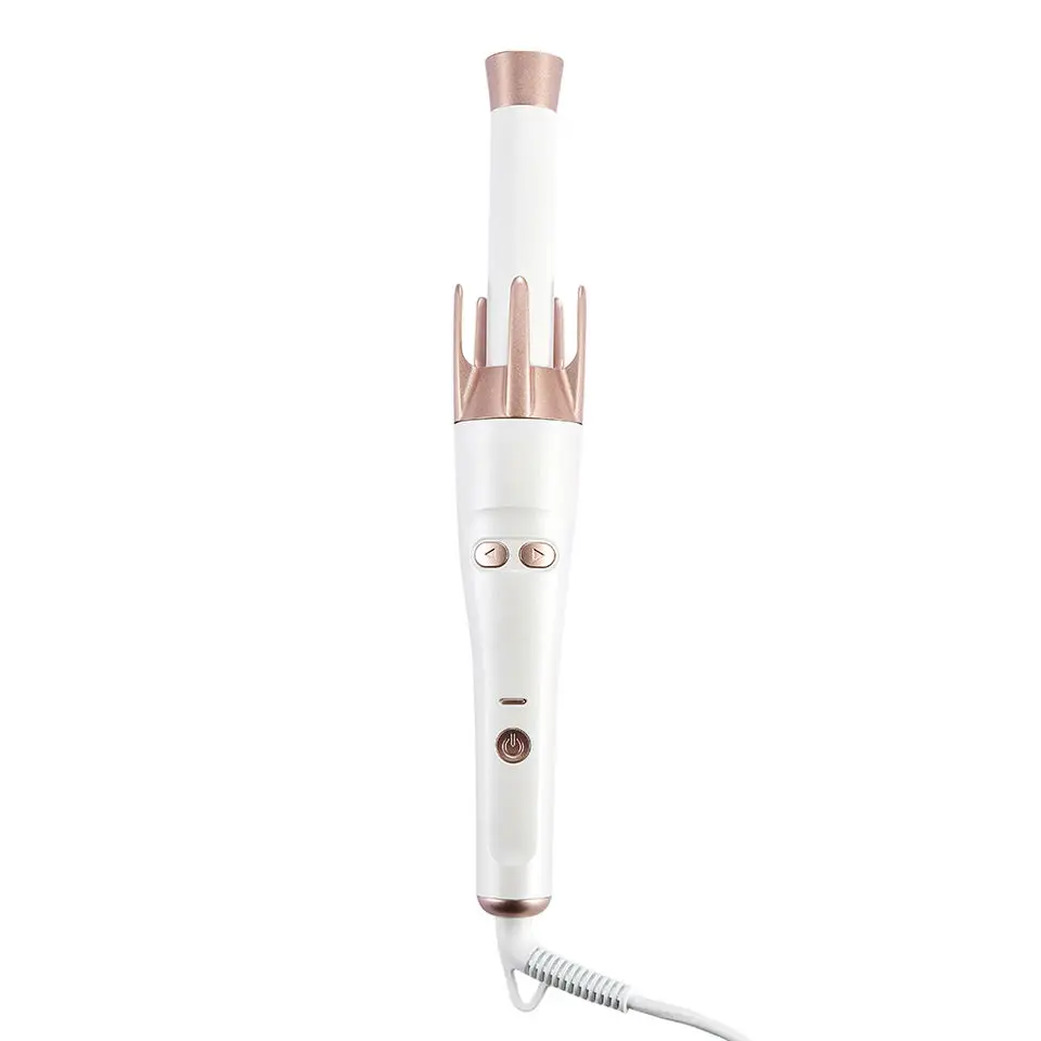 Professional Adjustable to adjust Left and right rotation button LED display Hair curling iron 360degree anti-winding power cord