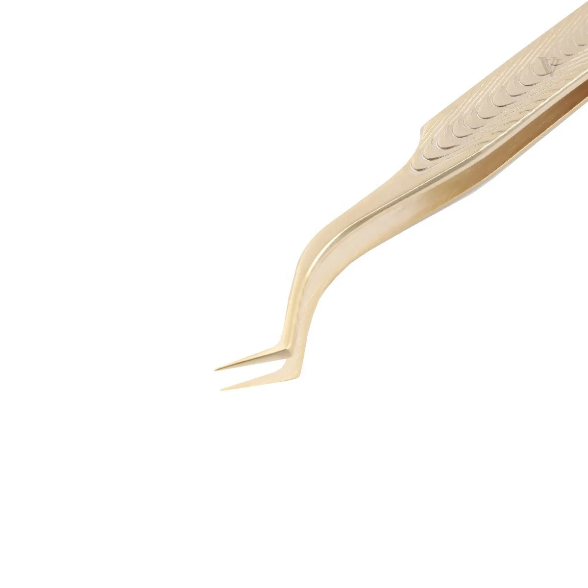 Пинцет для внутренних углов (двойной изгиб) наращивания ресниц в золоте