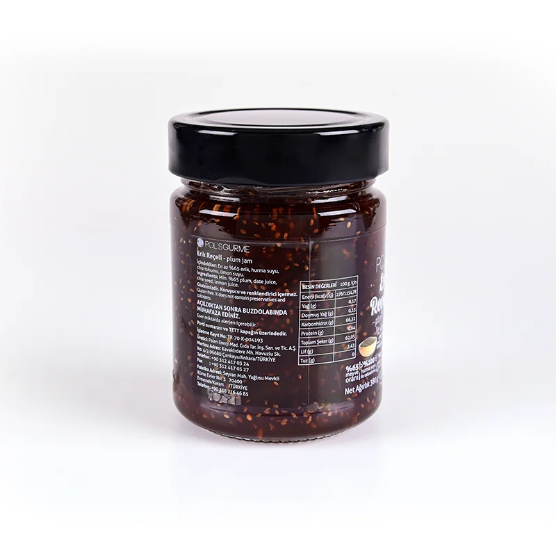 Plum Jam Fruit Preserves Organic Natural Gourmet Level No Sugar Fresh Jams Best Selling Grade Pure Healthy