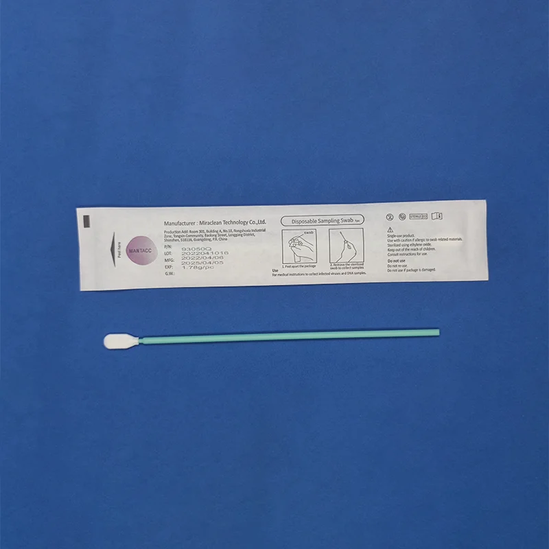 Factory Direct Sales 163MM Long PP White Stem Dust-Free Cloth Tip Disposable Specimen Sampling Oral Swab Paternity Genetic Test