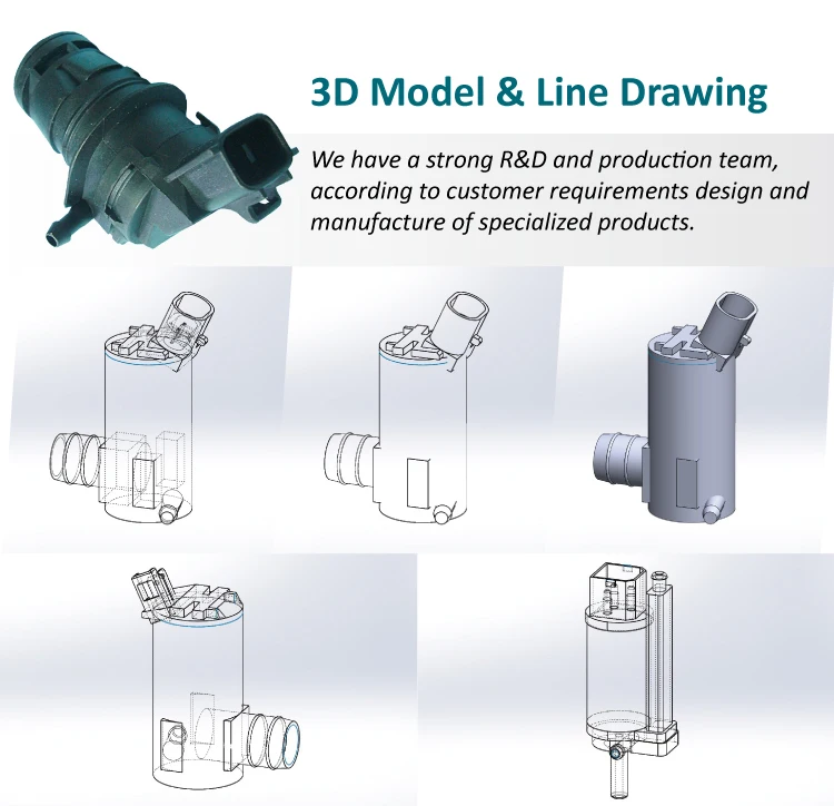 40 Years Manufacturer Washer Wiper Tank Pump For TOYOTA HILUX Auto Parts