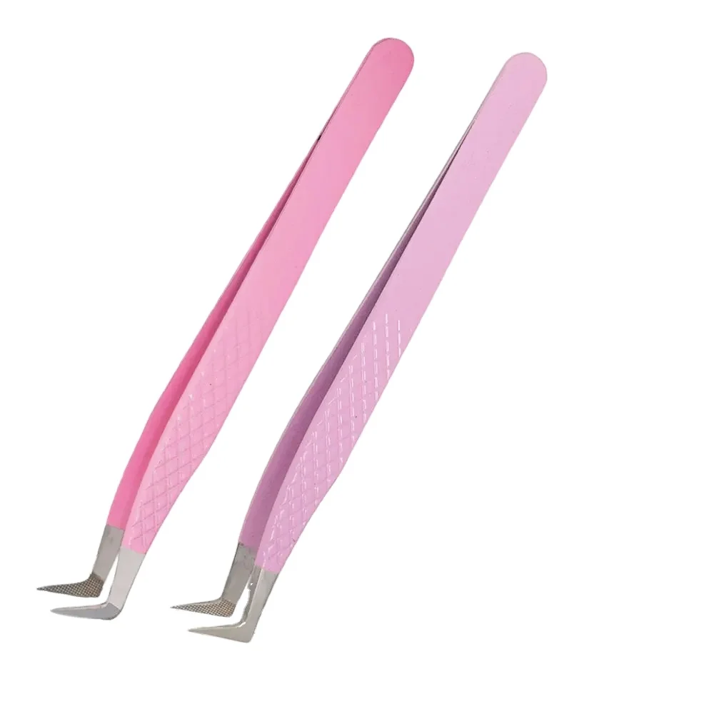 Latest 2024 custom design Eyelash Tweezers Super Quality All color Eyelash Extension Tweezers in factory price fast shipping