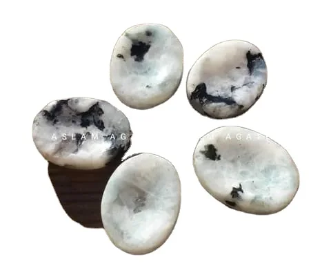 Rainbow Moonstone Thumbstone ,Premium Quality Rainbow Moonstone Worry stone For Emotional Healing And Meditation