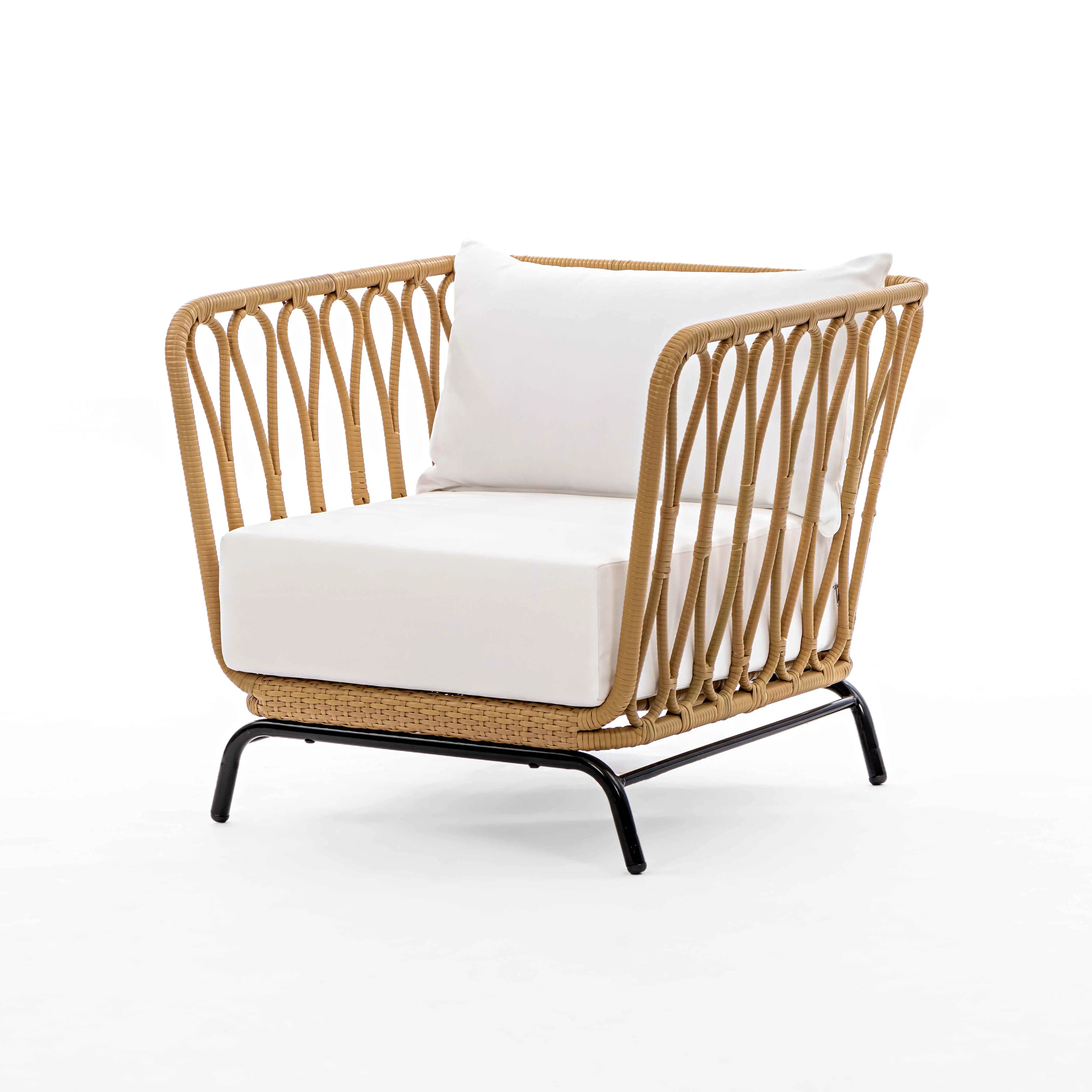 NEW VERSION STYLE 2023 SQUARE NEST CLUB SOFA RATTAN GARDEN CHAIR SOFA CUSTOMIZED GARDEN RATAN CHAIR